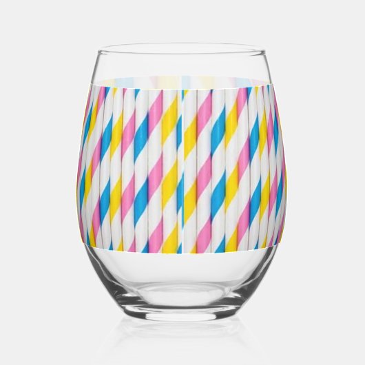 Plezier met rietjes! Drinkglazen Wijnglas Zonder Voet (Links)