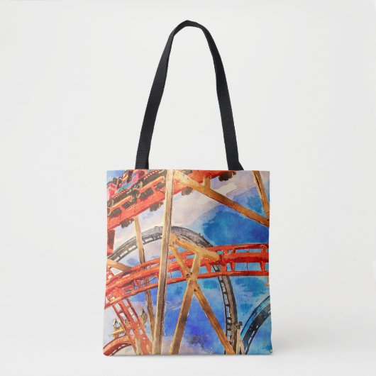 Plezier met Roller onderzetter canvas tas (Voorkant)