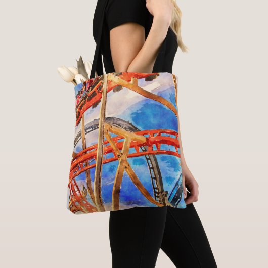 Plezier met Roller onderzetter canvas tas (Dichtbij)
