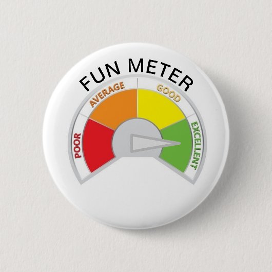 Plezier Meter! Ronde Button 5,7 Cm (Voorkant)