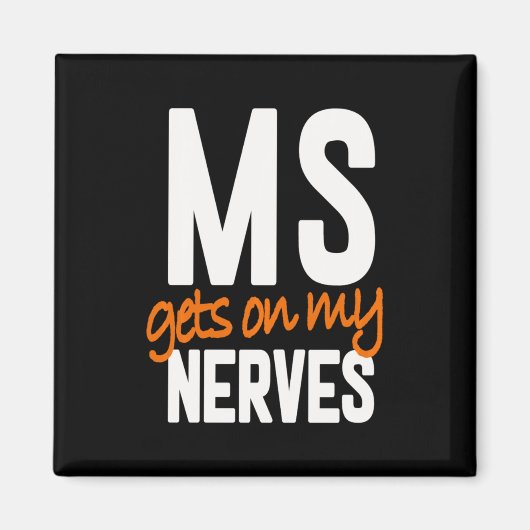 Plezier Multiple Sclerose Awareness MS Warrior - M Magneet (Voorkant)