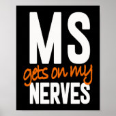 Plezier Multiple Sclerose Awareness MS Warrior - M Poster (Voorkant)
