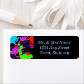 Plezier, Neon Paint Splatter, Aangepast Etiket (Insitu)