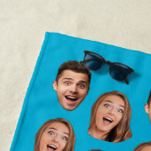 Plezier Nieuwe Gezichtsfoto Douane Bruidegom Humor Strandlaken (In situ)