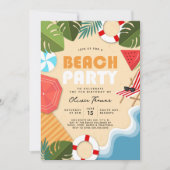 Plezier Ocean Sandy Leaf Beach Party Zomer verjaar Kaart (Voorkant)