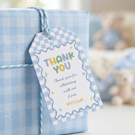 Plezier om één jongen te zijn 1e verjaardagsfeestj cadeaulabel