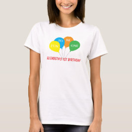 Plezier om één te zijn 1e verjaardag t-shirt