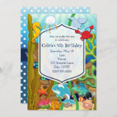 Plezier onder het zee kinderen verjaardagsfeestje  kaart (Voorkant / Achterkant)
