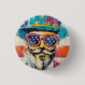 Plezier op 4 juli ronde button 3,2 cm (Voorkant)