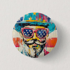 Plezier op 4 juli ronde button 3,2 cm