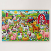 "Plezier op het Boerderij" - Jigsaw Puzzle Legpuzzel (Horizontaal)