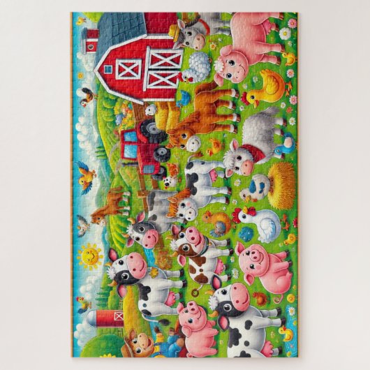 "Plezier op het Boerderij" - Jigsaw Puzzle Legpuzzel (Verticaal)