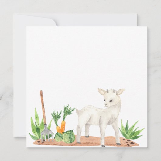 Plezier op het Boerderij Verjaardagsuitnodiging - Kaart (Achterkant)