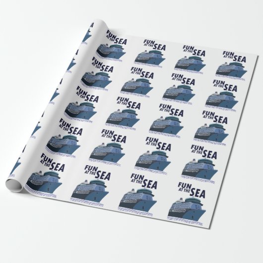 Plezier op het cruiseschip cadeaupapier (Uitgerold)