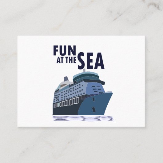 Plezier op het cruiseschip visitekaartje (Voorkant)