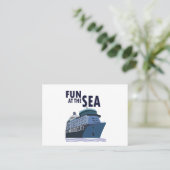Plezier op het cruiseschip visitekaartje (Staand voorkant)