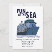 Plezier op het Zee Cruise Ship Party Kaart (Voorkant)