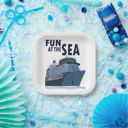 Plezier op het Zee Cruise Ship Party Papieren Bordje (Feest)