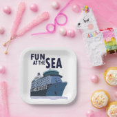 Plezier op het Zee Cruise Ship Party Papieren Bordje (Feest)