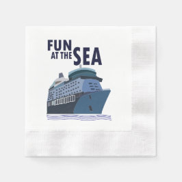 Plezier op het Zee Cruise Ship Party Servet