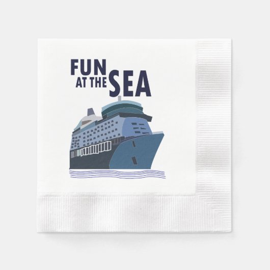 Plezier op het Zee Cruise Ship Party Servet (Voorkant)