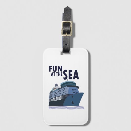 Plezier op het Zee cruiseschip Bagagelabel (Voorkant (verticaal))