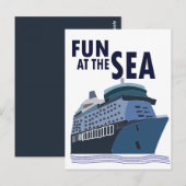 Plezier op het Zee cruiseschip Briefkaart (Voorkant / Achterkant)
