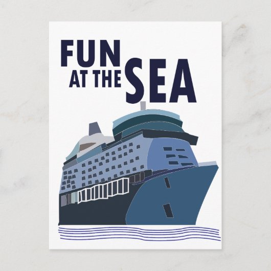 Plezier op het Zee cruiseschip Briefkaart (Voorkant)