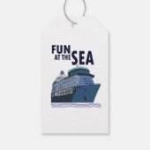 Plezier op het Zee cruiseschip Cadeaulabel (Achterkant)
