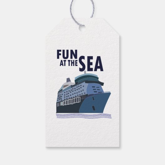 Plezier op het Zee cruiseschip Cadeaulabel (Achterkant)