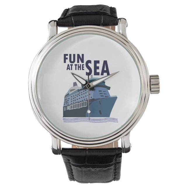 Plezier op het Zee cruiseschip Horloge (Voorkant)