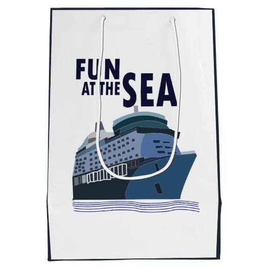 Plezier op het Zee cruiseschip Medium Cadeauzakje (Achterkant)