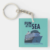 Plezier op het Zee cruiseschip Sleutelhanger (voorkant)