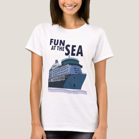 Plezier op het Zee cruiseschip T-shirt (Voorkant)