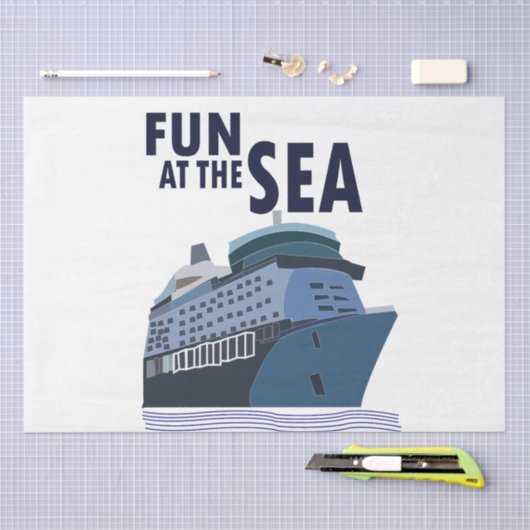 Plezier op het Zee cruiseschip Tissuepapier (Craft)