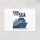 Plezier op het Zee cruiseschip Visitekaartje (Voorkant)