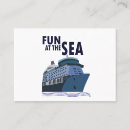 Plezier op het Zee cruiseschip Visitekaartje