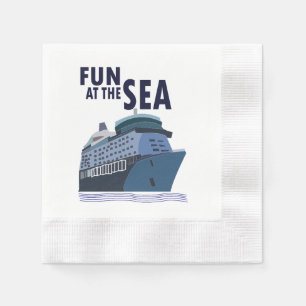 Plezier op het zee-cruiseschipfeest servet