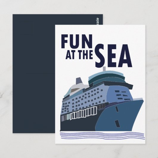 Plezier op het zeecruiseschip briefkaart (Voorkant / Achterkant)