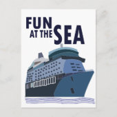 Plezier op het zeecruiseschip briefkaart (Voorkant)