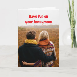 Plezier op jullie huwelijksreis. kaart