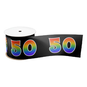 Plezier, Rainbow Patroon "50" Evenementnummer (zwa Satijnen Lint