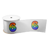 Plezier, Rainbow Patroon "6" Gebeurtenisnummer (gr Satijnen Lint (Spoel)
