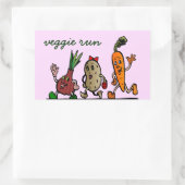 plezier rechthoekige sticker (Tas)