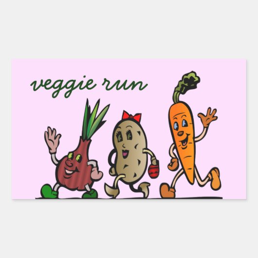 plezier rechthoekige sticker (Voorkant)