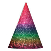 Plezier Regenboog Glitter  Feesthoedjes (Links)