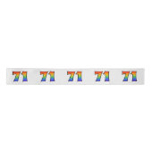 Plezier, regenboogpatroon "71" Evenementnummer (gr Satijnen Lint (Voorkant)