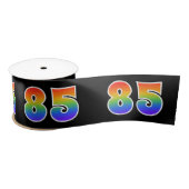 Plezier, regenboogpatroon "85" Evenementnummer (zw Satijnen Lint (Spoel)