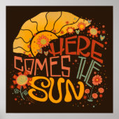 Plezier Retro Hier komt de Zon Inspirivity Poster (Voorkant)