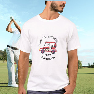 Plezier Rit Voor de Show Rood Monogram Karretje T-shirt
